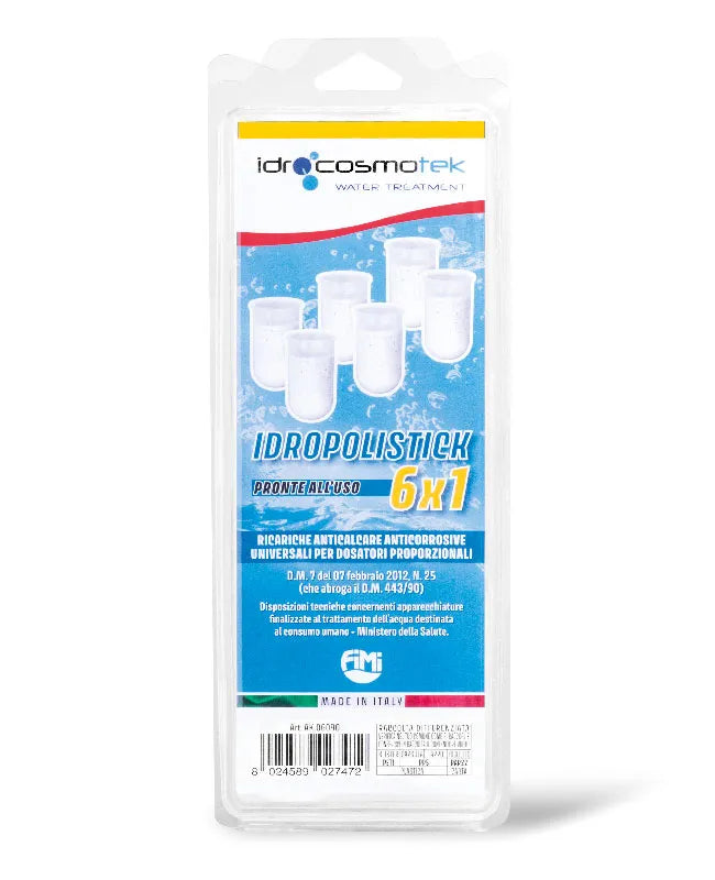 6 RICARICHE ANTICALCARE PRONTE ALL'USO IDROPOLISTICK 6x1
