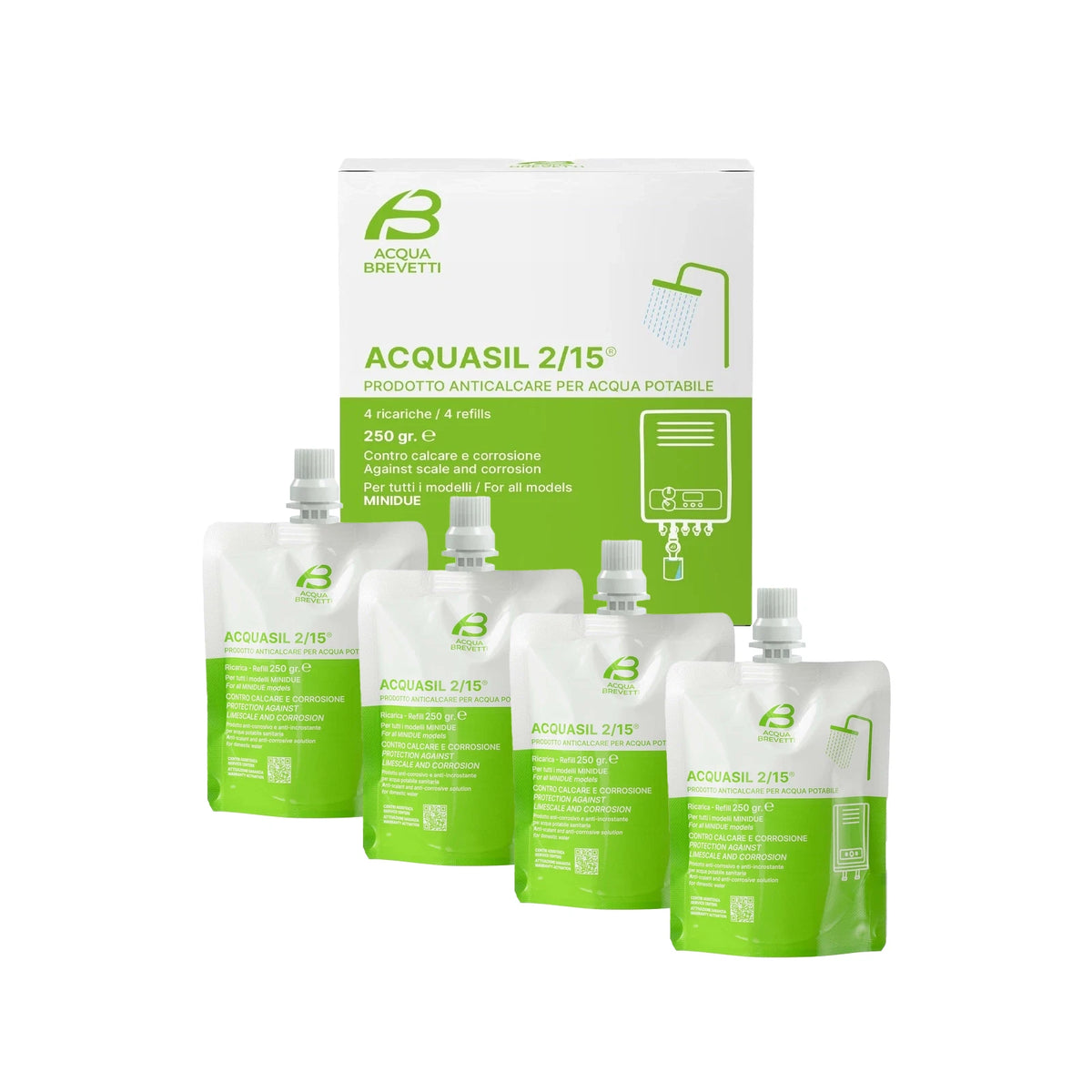 ACQUASIL 2/15® CONFEZIONE 4 RICARICHE DA 250 G